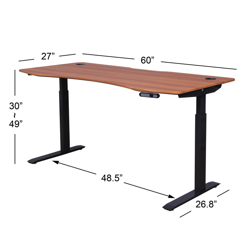 Elite Pro Series 60" Standing Desk with Stabilizer Bar