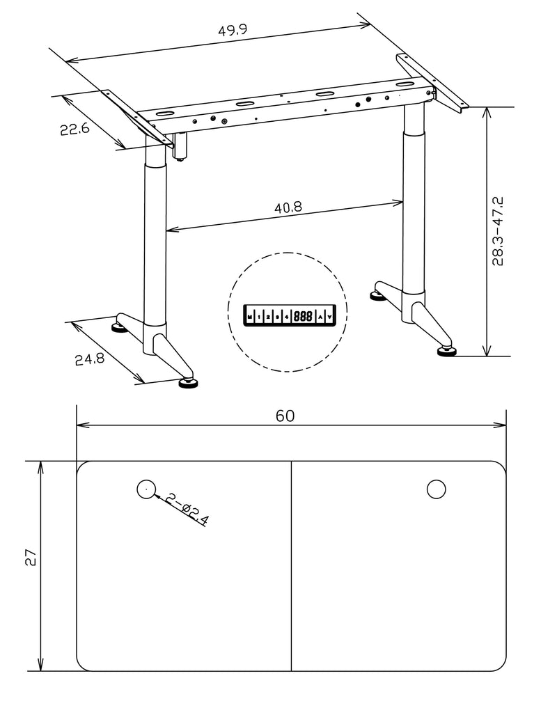 Vortex 60" Series M Edition Standing Desk