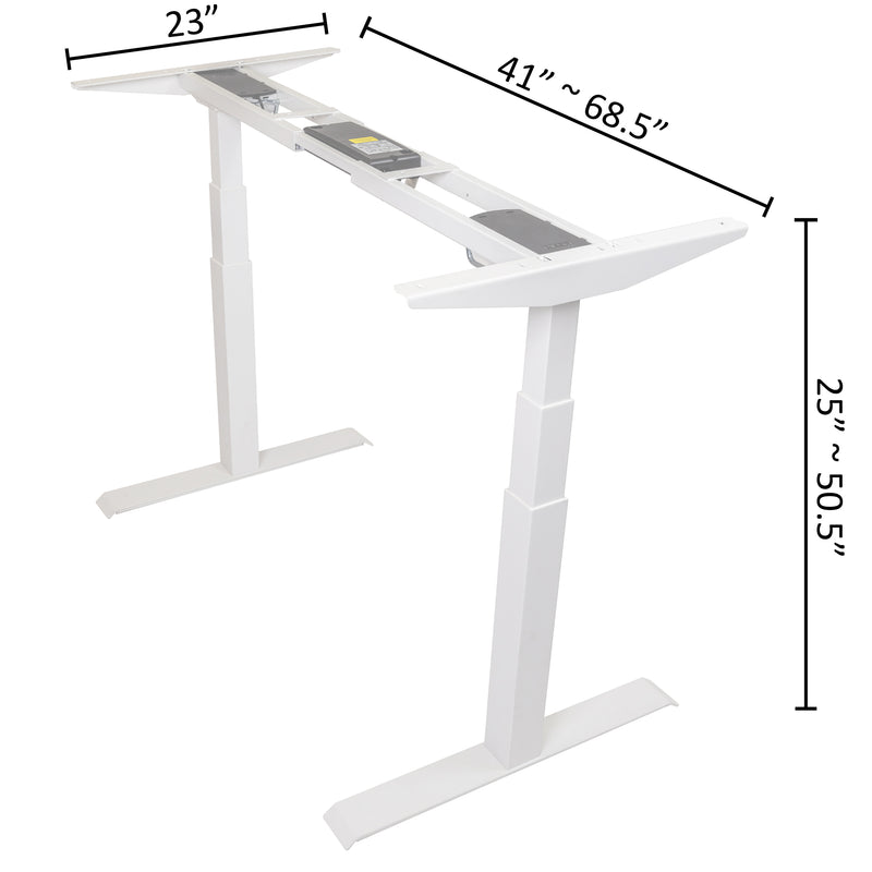 K Series Dual Motor Electric Adjustable Sit Stand Desk Frame Only