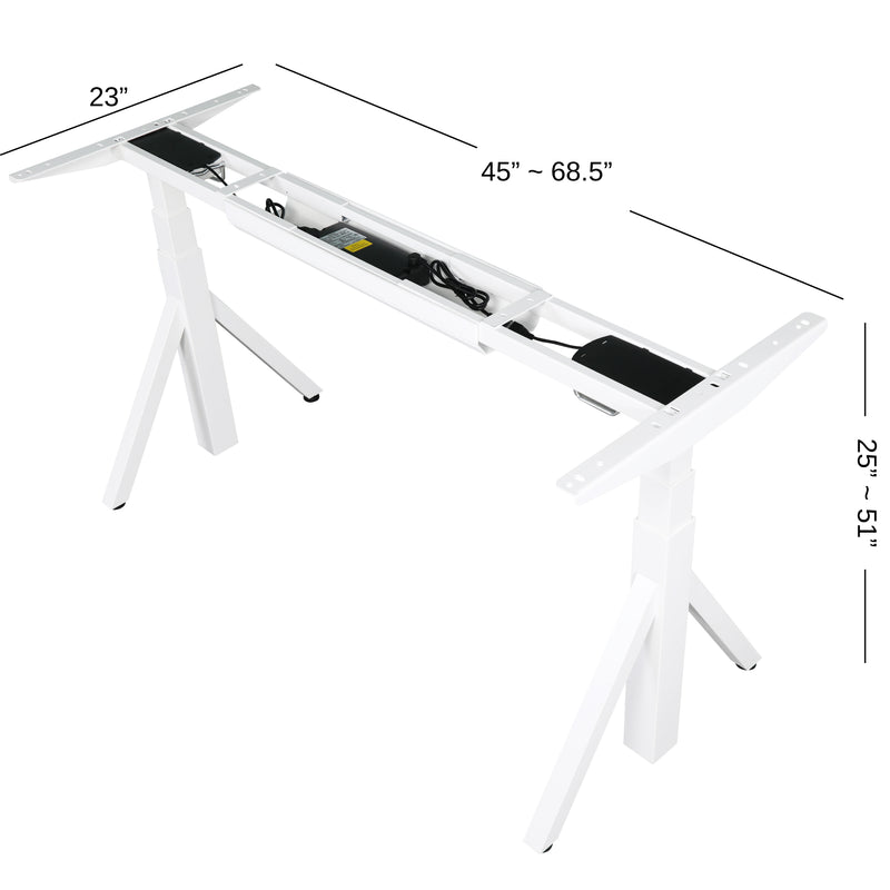 Quattro Series Dual Motor Electric Height Adjustable Sit/Stand Frame